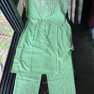 South cotton green ethnic coord set