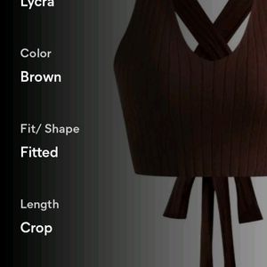 Halter Neck Brown Top