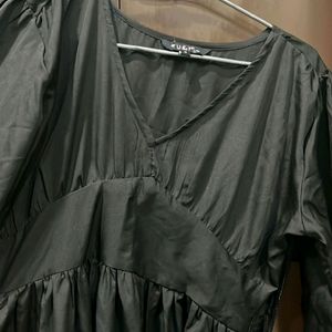 Black Gown Dress V Neck