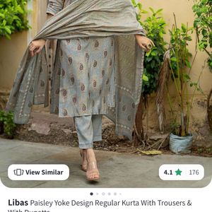 Libas Regular Kurta With Trousers And Dupatta