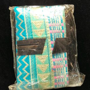 Jacquard Purse / Pouch (Blue)