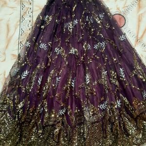 Purple Gharara Set With bohot sara flare buy now