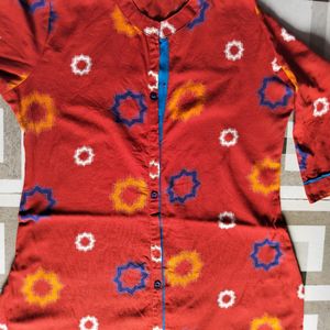 Tomato Colour Kurti On Sale