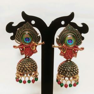 "Diwali Offer" - Double Colour Krishna Jhumka