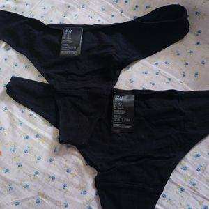 H&m Brand New Cotton Thong Combo