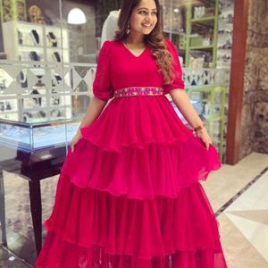 New Standard Bollywood Stayle Beautiful Gown Dress