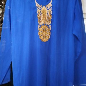 Blue Colour Abaya With Dupatta