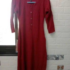 Red Body fitting Kurti ♥️