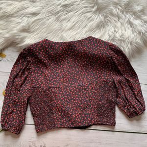 Zara Floral Blouse Size - m