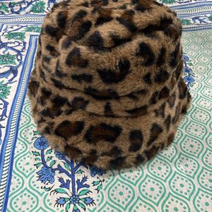 Leopard Print Fur Hat