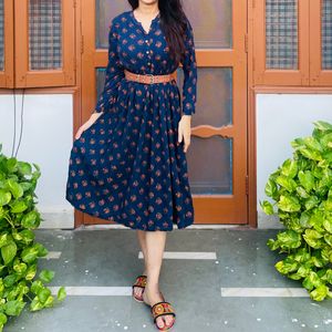 Beautiful Cotton Anarkali Umbrella Kurti