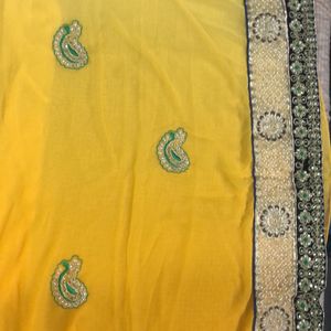 Two Shaded Soft Chiffon Saree