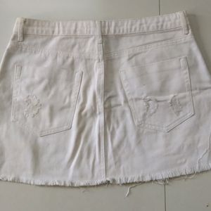 Forever 21 Los Angeles White Denim Shorts