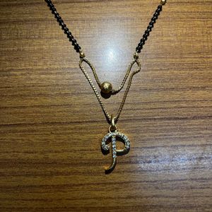 P NAME MANGALSUTRA FOR GIRLS