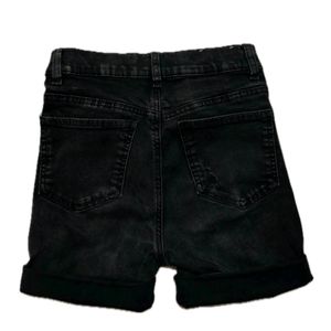 Black Denim Shorts