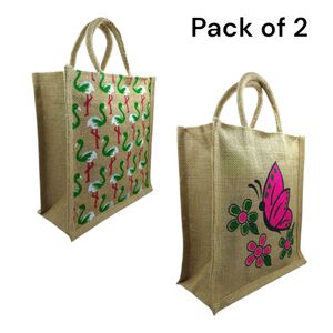 Jute Bag Combo For Daily Use. Pack Of 2 .