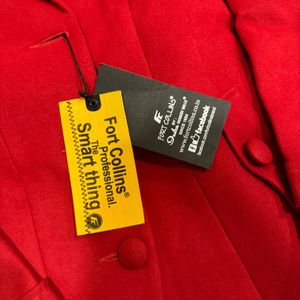 Red Blazer Women Unused With Tag