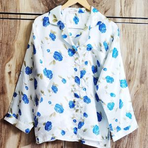 Off White Floral Shirt Size-38-40