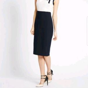 Marks & Spencer navy blue & white shift dress