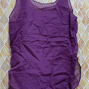 Ethnic Chikankari Purple Kurta