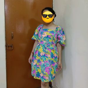 Multicolored Only Dress With Pockets