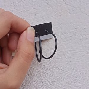 Black Hoop Earrings