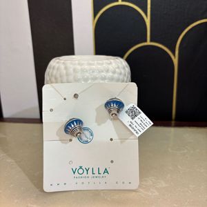 Kalbelia Blue Enamel Stud Earrings