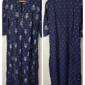 Navy Blue A Line Kurta