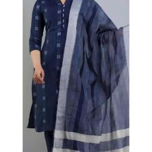 Pure Cotton Kurta Set With Duppatta