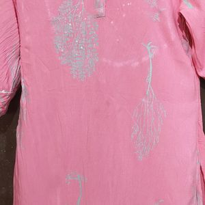 Pink Colour Sharara kurta Set For Girl