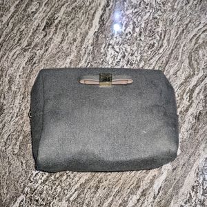 Makeup Pouch With Suede Velvet Finish