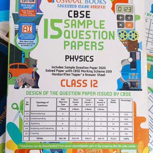 CBSE 15 Sample Paper Physics