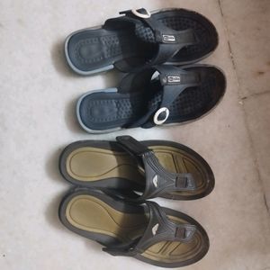 THREE ADDA SLIPPERS and one doctor walk slipper