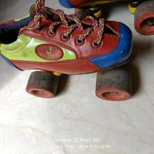 Used 7-9 Years Roller Skates & Safety Kit Includes