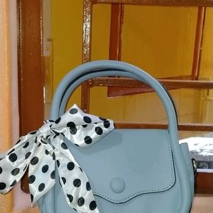 Blue Aesthetic Snap Button Satchel