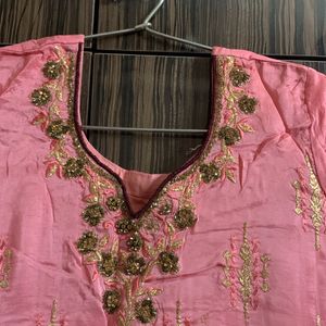 Straight Cut Kurti With Flora