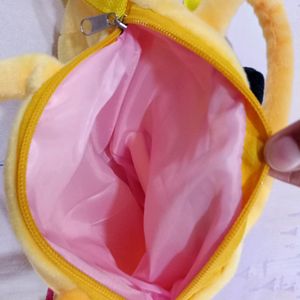 Cute Yellow Furry Minion Bag For Kids...