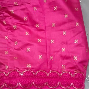 Self Design And Self Stitched Kurti Pair With Duppata