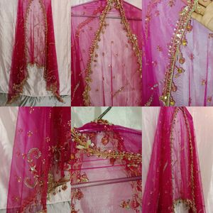 Rose Color Wedding Lahenga Choli Set