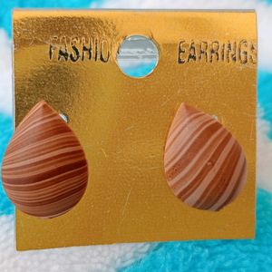 Brown Earrings Tops