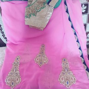 Beautiful Pink Saree