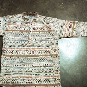 Mens Kurta L Size Multi Colour