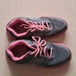 Grey-Pink Sports Shoes