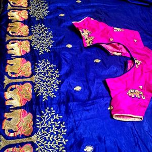 Navy Blue Saree