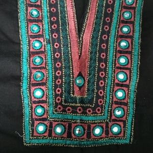 Black Embroidery Kurta
