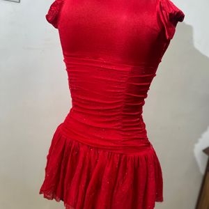 Red Ruched Dress