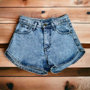 High-Waisted Denim Shorts