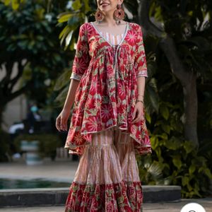 Floral Gota Sharara Set