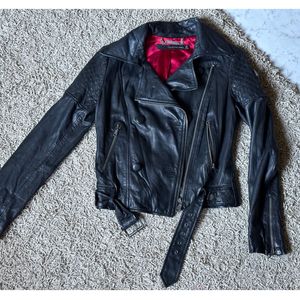 CALVIN KLEIN Leather Biker Jacket