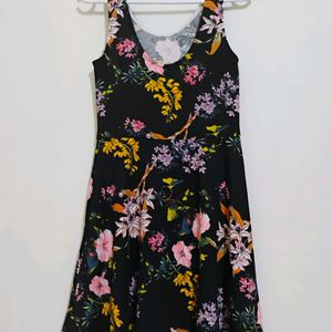 H&M Black Floral Dress